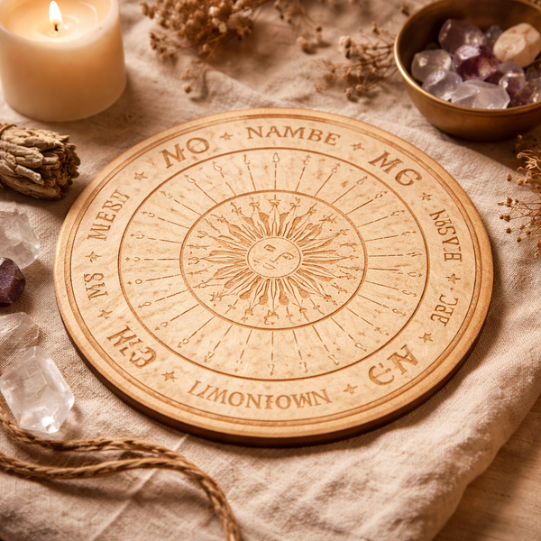 Pendelbord Astrologie Gegraveerd MDF 20cm