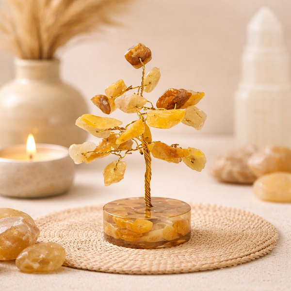 Edelsteenboom Golden Healer Limoniet Kwarts ±8cm