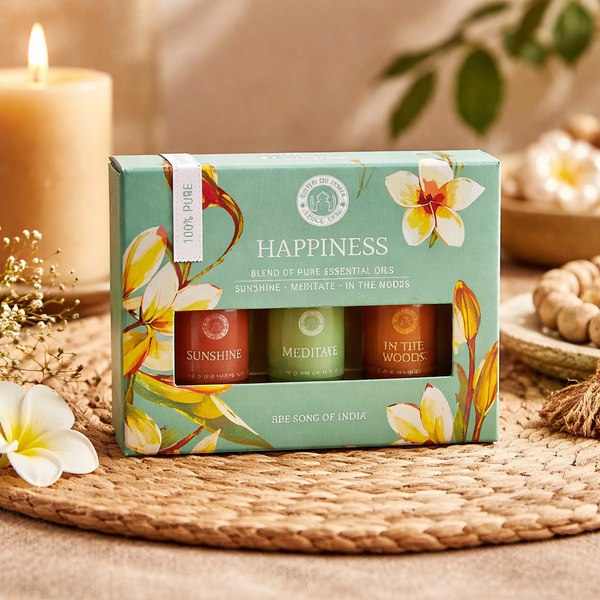 Song of India Etherische Olie Set Aromatherapie Happiness 3x5ml