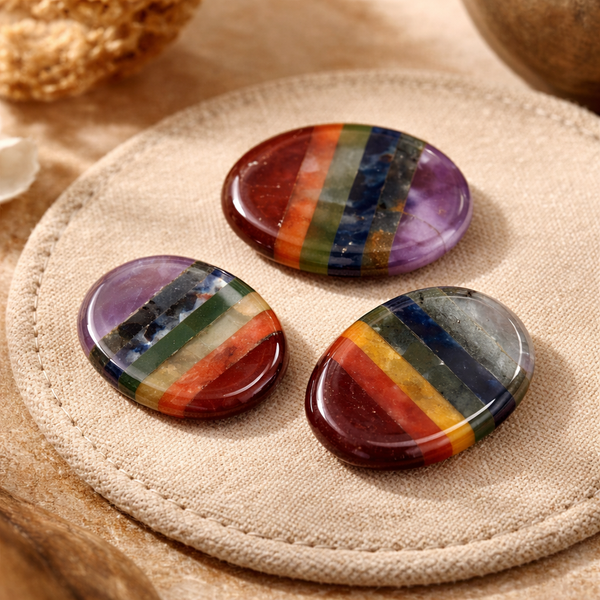 Zorgenstenen 7 Chakra's ±2.5x4.5cm