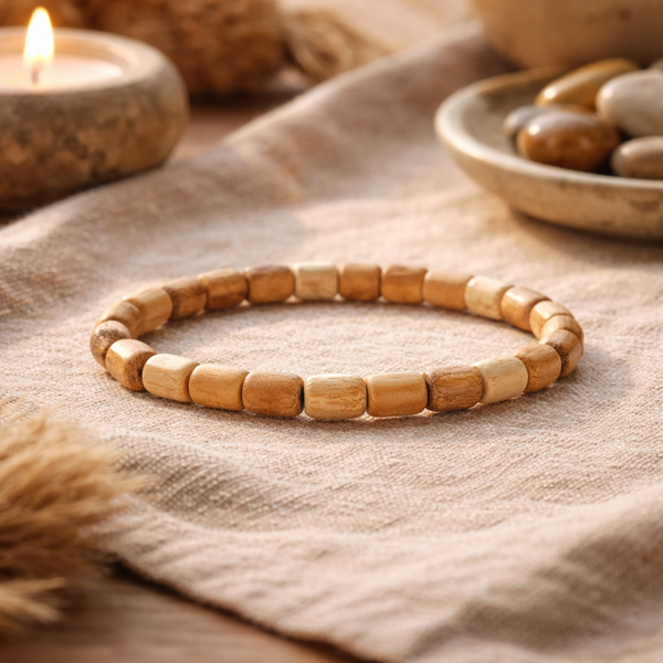 Palo Santo Armband Met Staafjes Kralen Elastisch 8x0,8cm