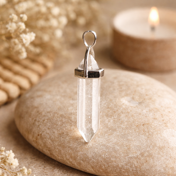 Hanger Bergkristal Zink-Legering Edelsteen 4 cm