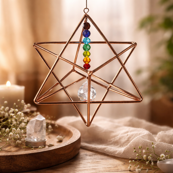 Merkaba Hangende Chakra Kristal