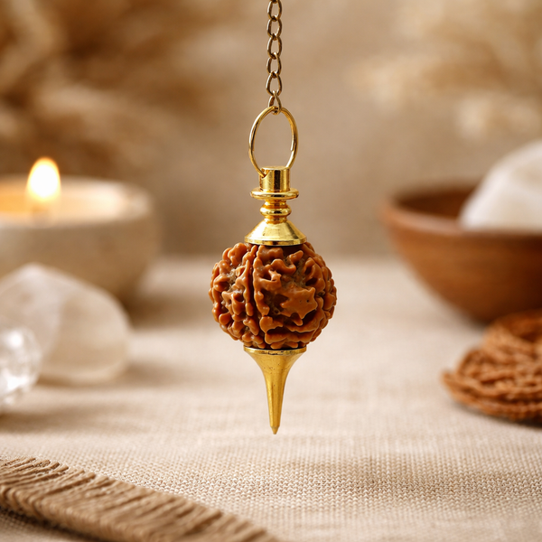 Pendel Rudraksha Metaal Goudkleurig 4.5 cm