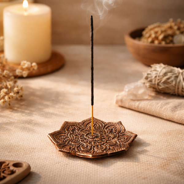 Wierookhouder Lotus Koperkleurig 10 cm