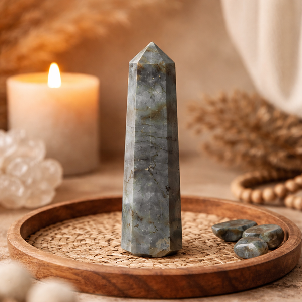 Labradoriet Obelisk ±7.5-10cm
