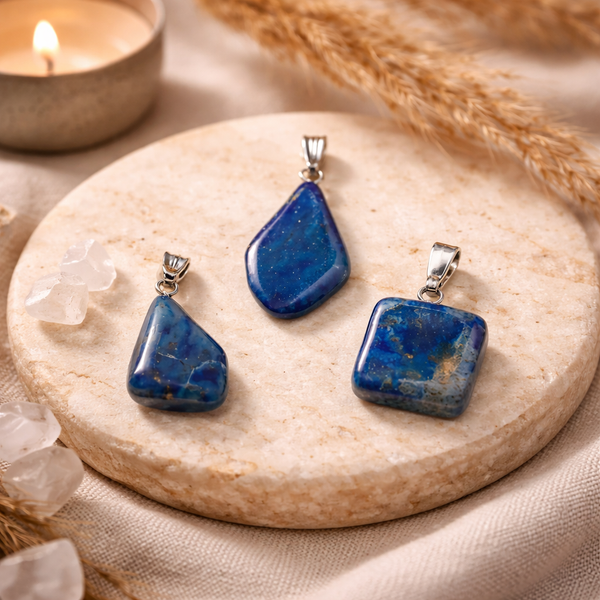 Lapis Lazuli Edelsteenhanger Met Geboord Oogje ±1-2.5cm