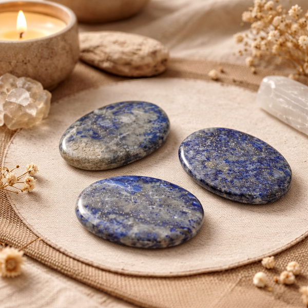 Zorgensteen Lapis Lazuli Edelsteen Diepblauw Met Gouden Insluitsels 3.5-4.5 cm
