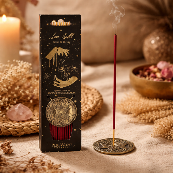 Esoteric Collection Wierook Roos Pioenroos Love Spell Wierookbrander Metalen Antiekmessing 25 g