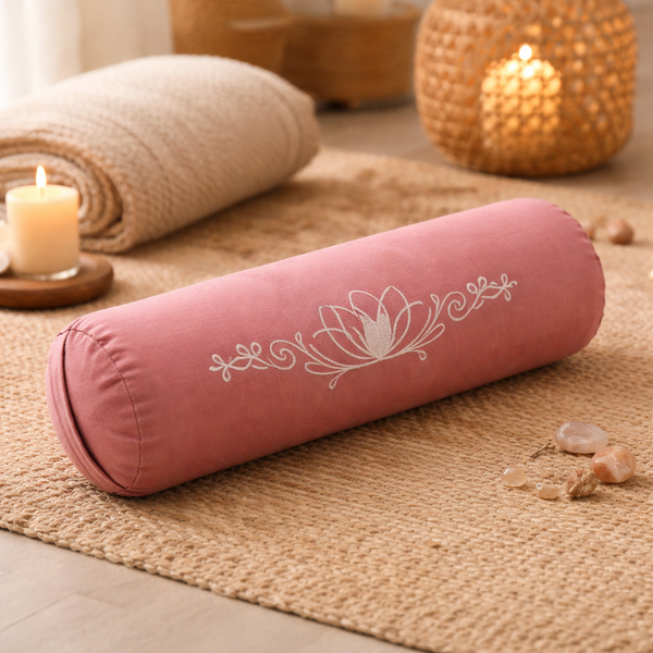 Bolster Lotus Biokatoen OCS Oudroze 60x16 cm