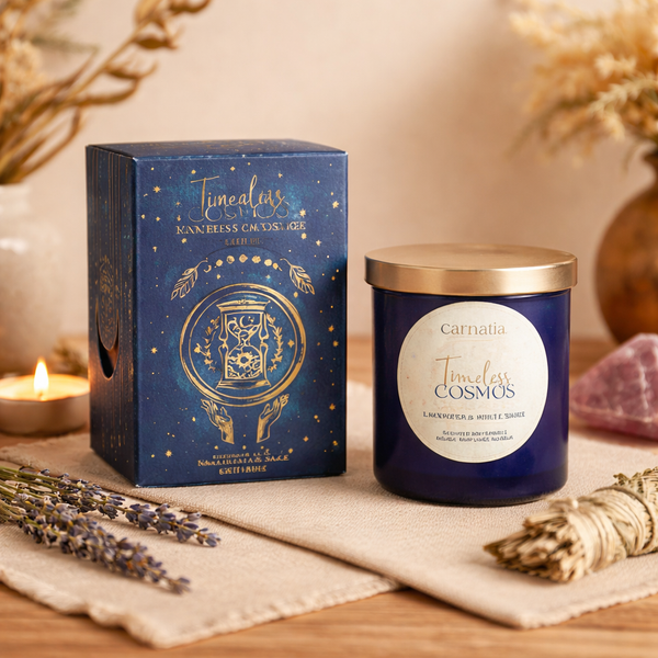 Carnatia Starry Spell Sojakaars Glas Lavendel & Witte Salie 200 g