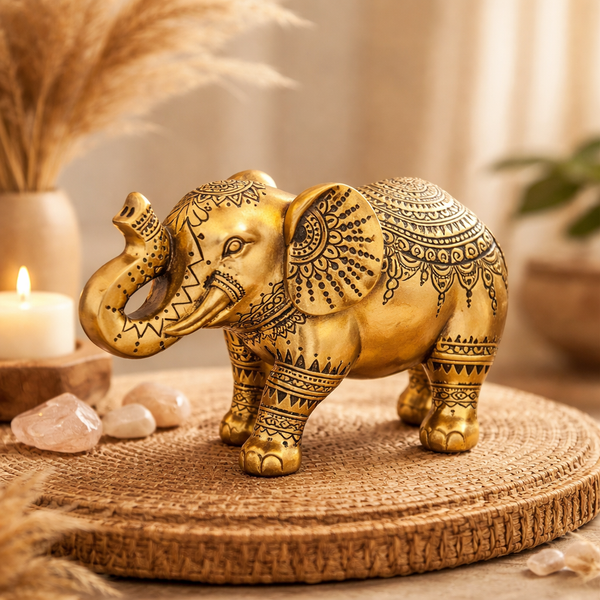 Ornament Olifant Goudkleurig 22x9.8x12.7 cm