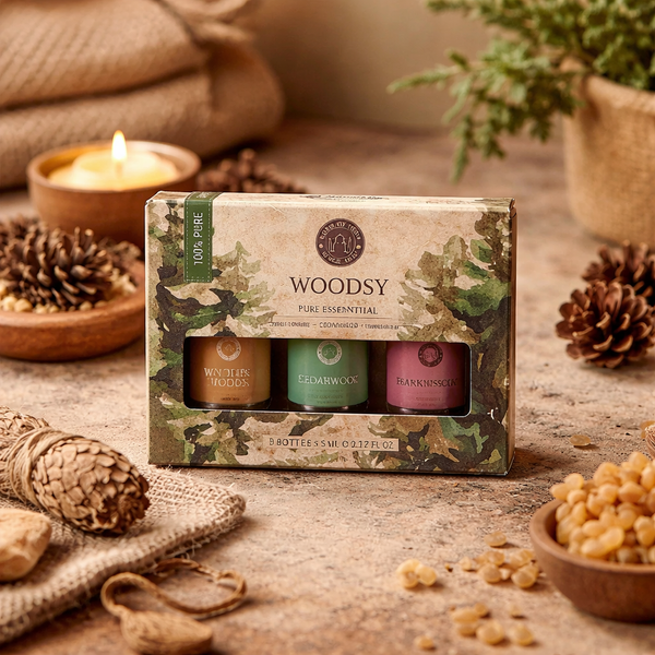 Song of India Etherische Olie Set Woodsy Aromatherapie 3x5 ml
