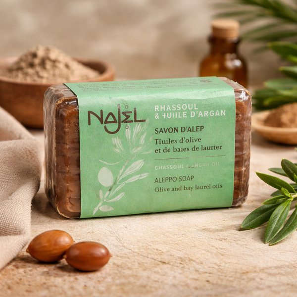 Najel Aleppo Zeep Met Rhassoul En Arganolie 100g