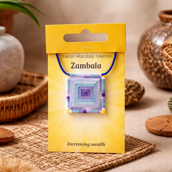 Mandala Talisman Hanger Zambala Met Tibetaanse Mantra's In Assorti Kleuren