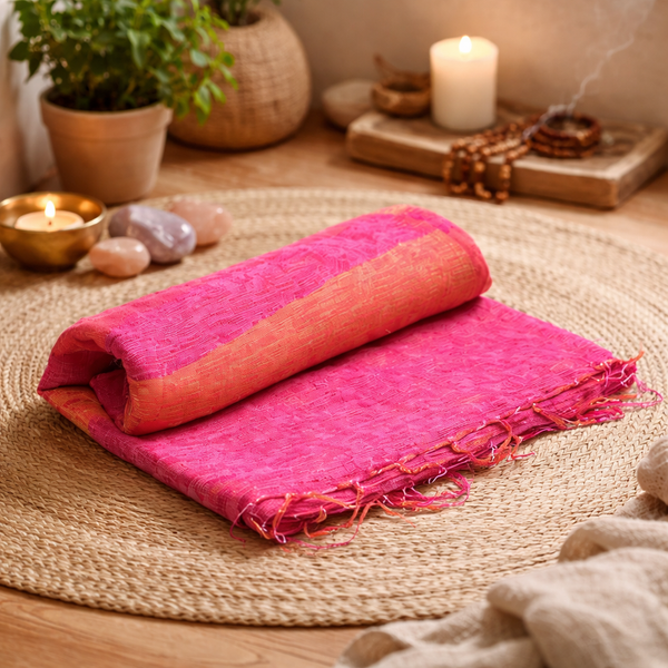 Meditatiedeken Extra Groot Rood Roze Oranje