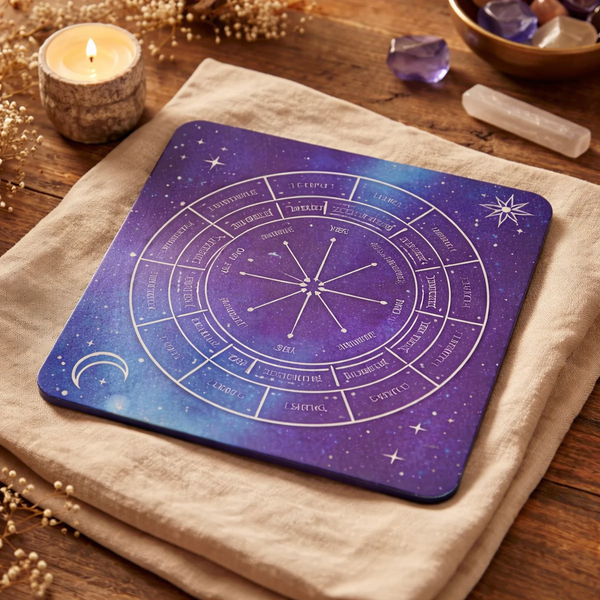 Pendelbord Astrologische Indeling Galaxy Print 20x20 cm