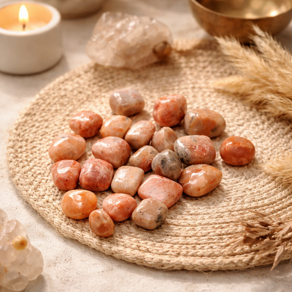 Zonnesteen Trommelstenen A Kwaliteit ±1,5-3,5cm ±300g