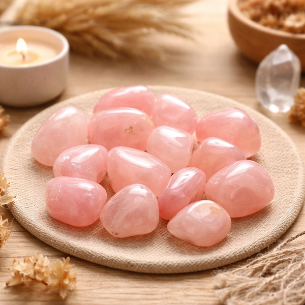 Rozenkwarts Getrommeld AA Kwaliteit ±3x4 cm ±500 g