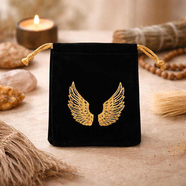 Cadeautasje Polyester Fluweel Levensboom Print 10x11cm