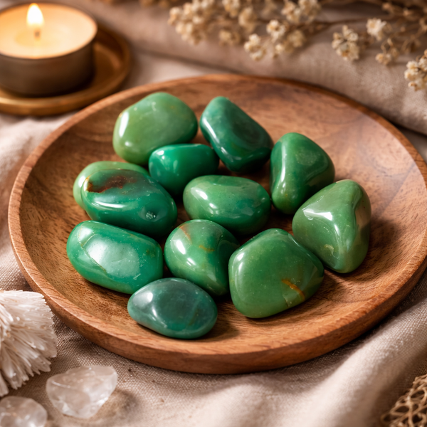 Groene Kwarts Trommelstenen ±3-8cm ±500g A Kwaliteit