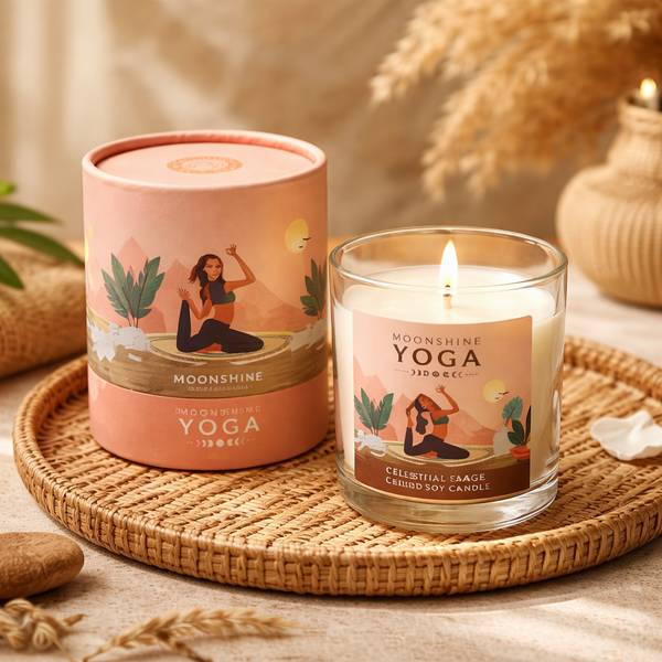 Soja Geurkaars Moonshine Yoga Celestial Sage 128g