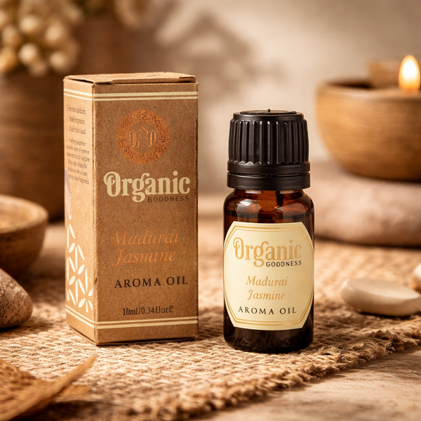Organic Goodness Aroma Olie Jasmijn 10ml Amberkleurig Flesje