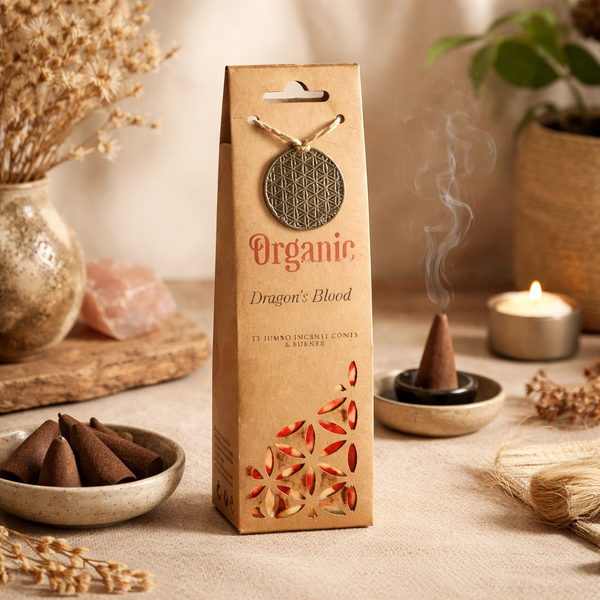 Wierookkegels Dragon's Blood Met Keramische Houder 72 g