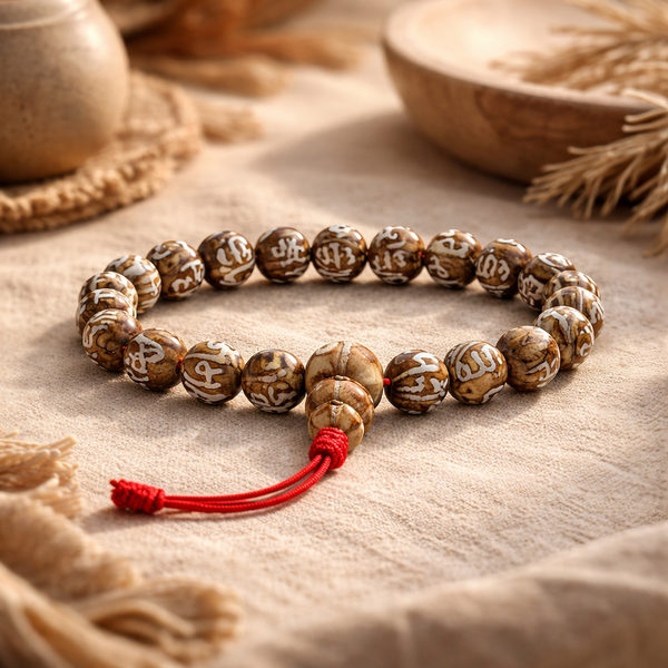 Mala Armband Met Om Mani Padme Hum Mantra Gegraveerd Schelp