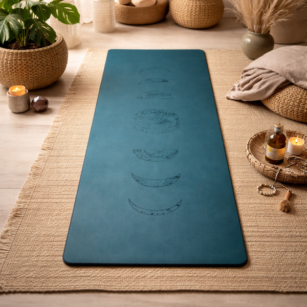 Yogi & Yogini Yogamat Met Maanfasen Rubber Polyurethaan Blauw 2500g