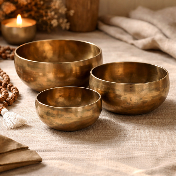 Klankschaal Nada Yoga Koper Tin En 8 Edle Metalen 13,5 cm