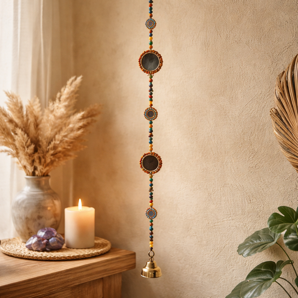 Decoratieve Slinger Met Spiegeltjes En Belletjes Medium