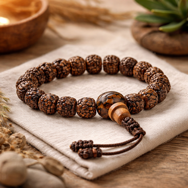 Mala Armband Rudraksha Gepolijst 21 Kralen