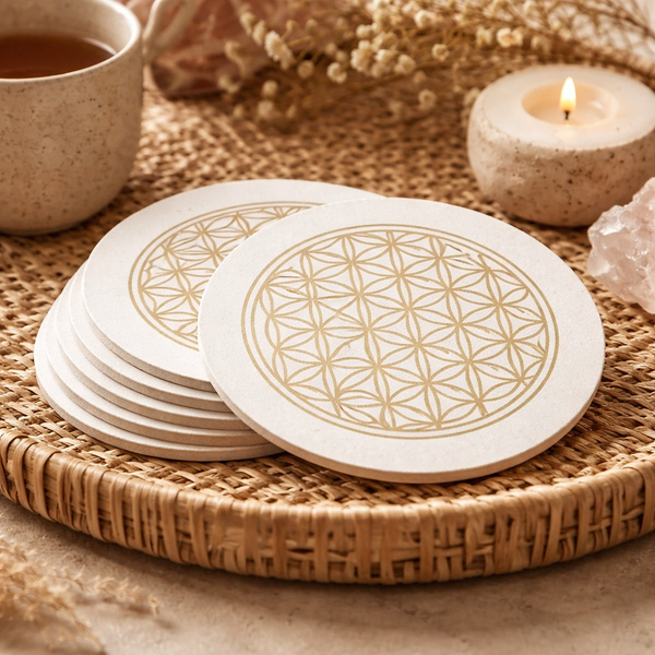 Onderzetters Bloem Des Levens MDF Set Van 6