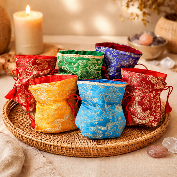 Tasje Brokaatstof Assorti Verschillende Kleuren