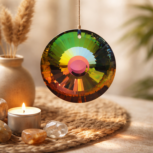 Regenboogkristal Cirkel Multicolor AAA Kwaliteit