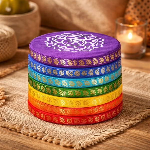 Klankschaalkussens 7 Chakra Polyester 14,5 cm Rond