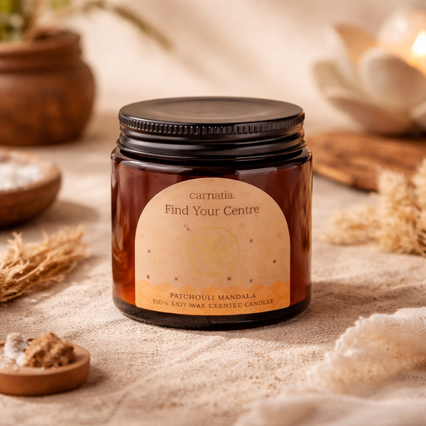 Carnatia Magic Within You Sojawaskaars Patchouli Mandala Find Your Centre In Glazen Pot 80 G