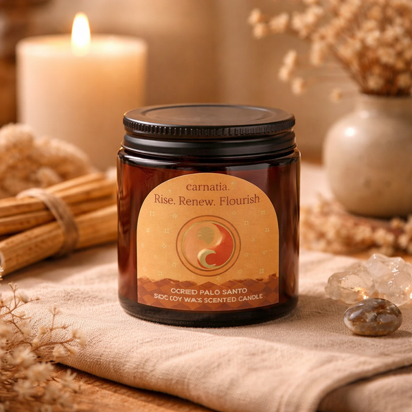 Carnatia Magic Within You Sojawaskaars Sacred Palo Santo Rise Renew Flourish 80 G