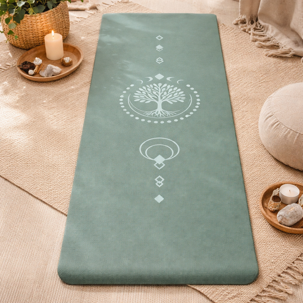 Yogi & Yogini Yogamat Levensboom TPE Groen 950 g