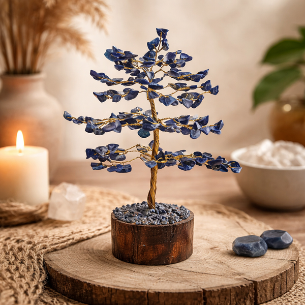 Edelsteenboom Levensboom Sodaliet ±18cm