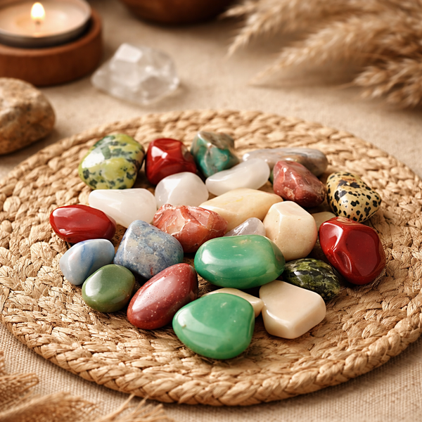 Trommelstenen Mix Brazilië Natuurlijke Getrommelde Stenen ±2-5cm ±800g