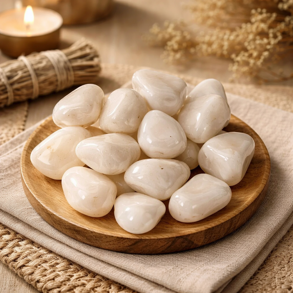 Melkkwarts Trommelstenen ±4-7 cm 500 g