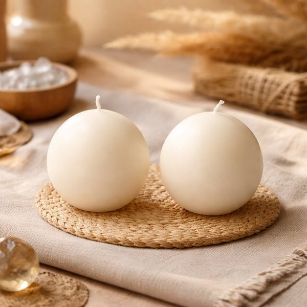 Bolkaars Geurloos Gebroken Wit 7.5cm Palmpitwas Fairtrade