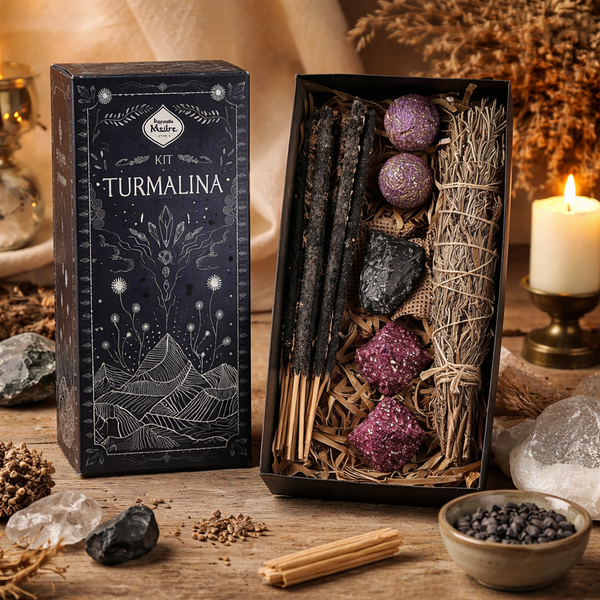 Sagrada Madre Wierook Cadeaupakket Toermalijn Met Zwarte Toermalijn Amulet 242g