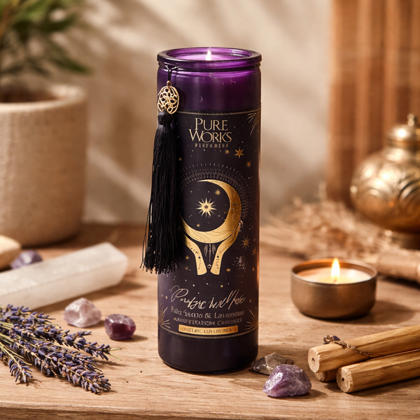 Manifestatiekaars Purifying Moon In Glas Met Kwast 300g