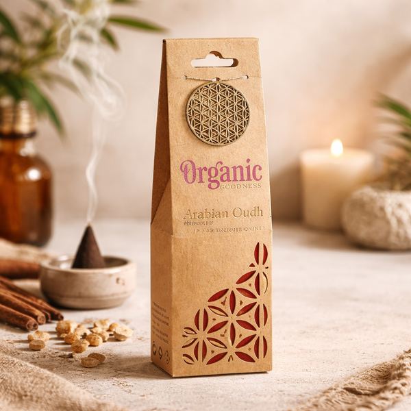 Wierookkegels Arabian Oudh Met Keramische Houder 72g