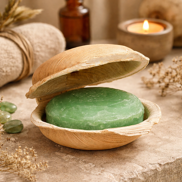 Holy Lama Vetiver Zeep Rainforest In Palmblad 100 g