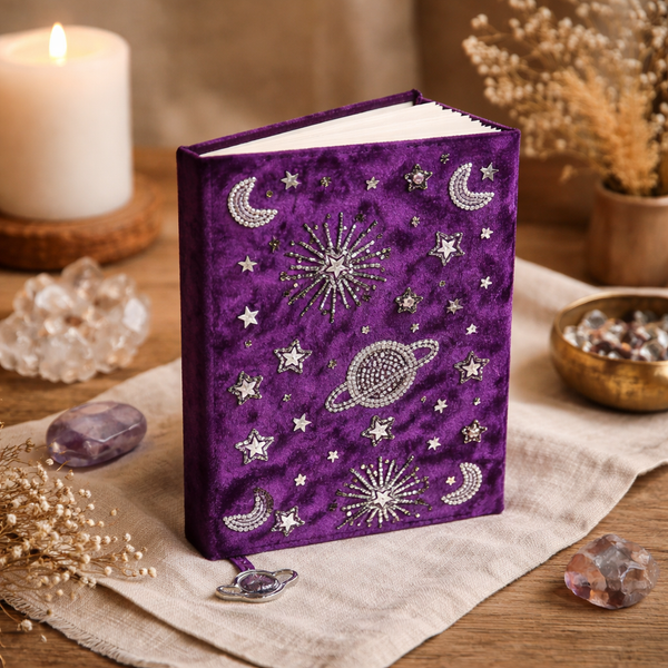 Notitieboek Fluweel Galaxy Paars 20x15 cm