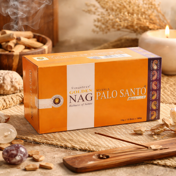 Wierook Golden Nag Palo Santo 12 Doosjes 15 Gram